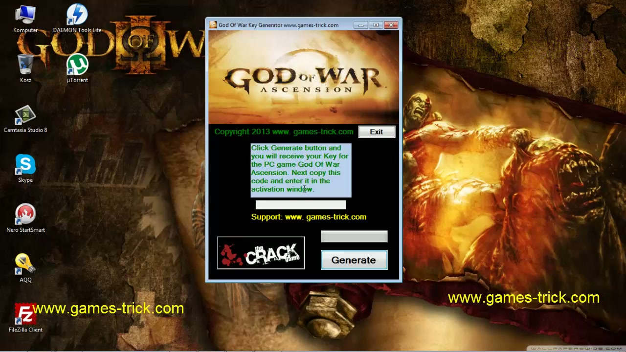 license key for god of war 3